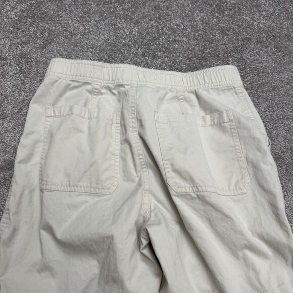 Abercrombie & Fitch Cargo Wide Leg Pants Womens 26/2S Short Khaki Cotton Utility - Picture 3 of 16